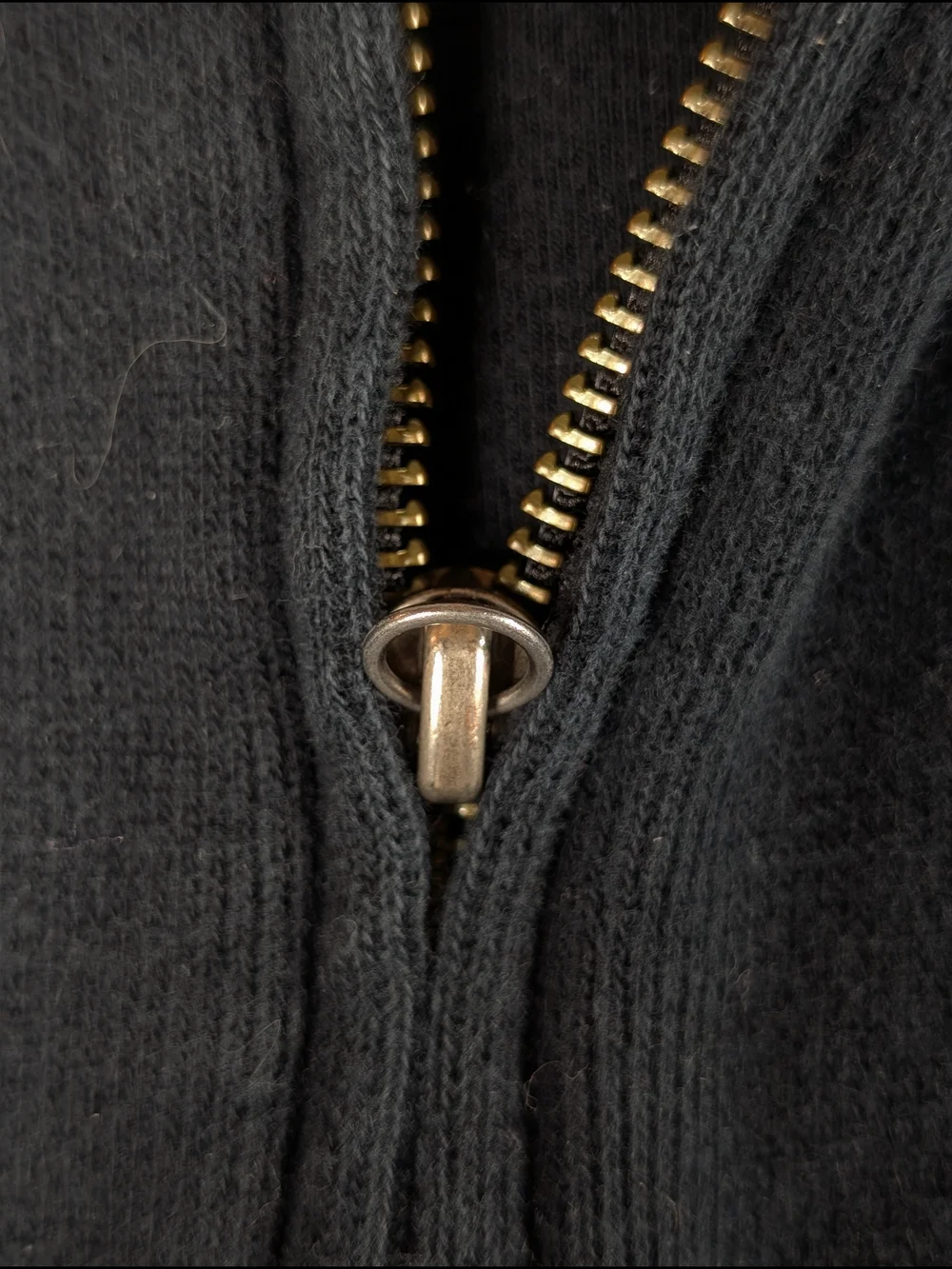 Polo‎ Ralph Lauren Full Zip Sweater Mens Large Black Cotton Red Pony Mock Neck